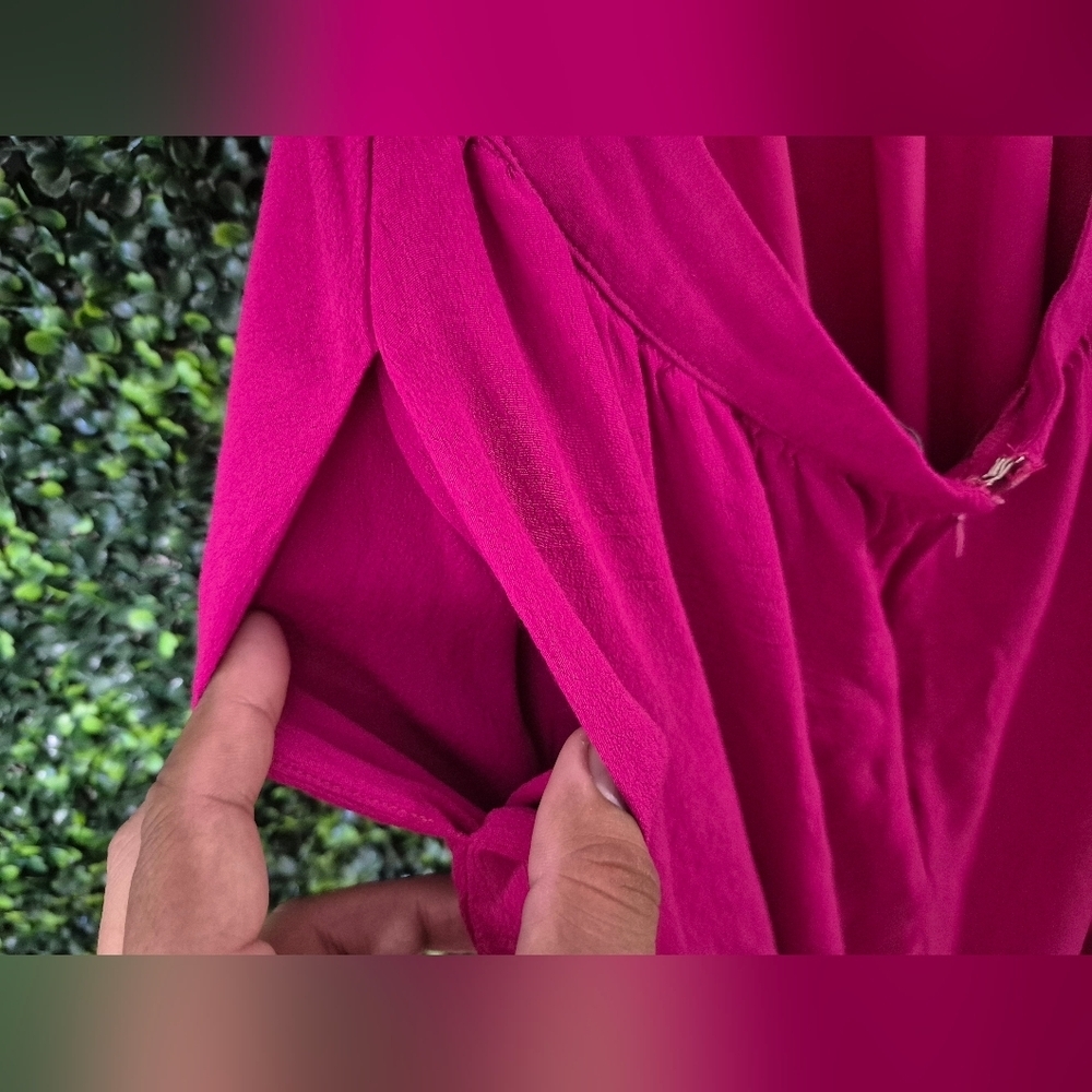 Lulu's Vibrant Fuchsia Midi Dress - Picture 8 of 9